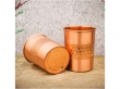 Copper Tumbler Set of 2 Hammered and Plain 250 Ml Capacity Straight