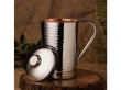 Copper and Stainless Steel Jug  Outer Stainless Steel and Inner Copper Jug For Ayurveda Health Benefits Hammered Pattern