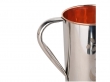 Copper and Stainless Steel Jug with Floral Design
