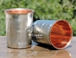 Copper and Stainless Steel Tumbler Set of Two