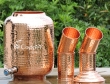 Eight Liter Copper Water Dispenser with Matching Tumblers