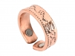 Engraved Floral Copper Ring with Magnets