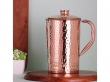 Hand Beaten Pure Copper Jug with Lid for Storing Drinking Water