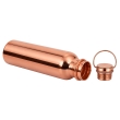 Plain Copper Matte Finish Water Bottle With Carrying Handle