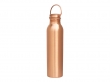 Plain Copper Matte Finish Water Bottle With Carrying  Handle