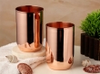 Premium Copper Tumbler Set of 2  Traditional Ayurvedic Design 350 ml