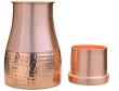 Pure Copper Bedside Carafes Flask with Tumbler-Half Plain