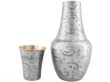 Pure Copper Bedside Water Carafe with Tumbler Capacity 1.4 Lt Silver