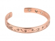 Pure Copper Flower Engraved Magnetic Cuff