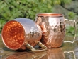 Pure Copper Hand Beaten Moscow Mule Mug Set