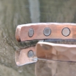 Pure Copper Magnetic Hammered Bracelet with Six Magnets