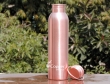 Pure Copper Matte Finish Bottle with Handle 600 ML