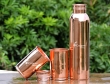 Pure Copper Plain Bottle with Two Matching Tumblers