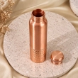 Pure Copper Water Bottle Plain and Hammered 1000 Ml Capacity For Ayurveda Health Benefits