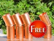 Set of Six Hammered Copper Glasses-Get 2 glasses FREE with this Set