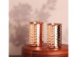 Set of Two Pure Copper Hammered Tumblers