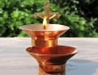 Set of Two Pure Copper Tea Light Holders