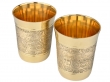 Brass Glass Tumbler with Artistic Design Perfect for Yoga and Ayurveda