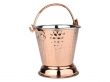 Copper Balti Serving Bucket with Stainless Steel For Home Kitchen Dining