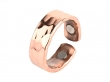 Copper Hammered Open Cuff Magnetic Ring
