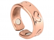 Copper Heart Design Magnetic Ring -Open Adjustable