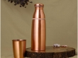 Copper Seamless Matte Finish Bottle with Tumbler Cap