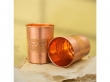 Copper Tumbler Set of 2 Hammered and Plain 250 Ml Capacity Straight