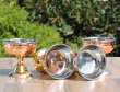 Copper and Stainless Steel Dessert Bowl Set