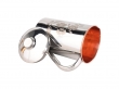 Copper and Stainless Steel Jug with Floral Design