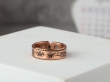 Engraved Floral Copper Ring with Magnets