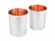 Handcrafted Copper Inner Stainless Steel Tumblers - Set of 2
