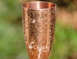 Intricately Designed Brass Champagne Glass With Copper Lining