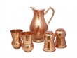 Mughlai Style Copper Jug with Four Matching Tumblers