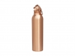 Plain Copper Matte Finish Water Bottle With Carrying  Handle