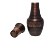 Pure Copper Bedside Water Carafe with Tumbler Capacity Etching Pattern 1.4 Lt