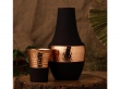 Pure Copper Bedside Water Carafe with Tumbler for Ayurveda Health Benefits 1.4 Lt Capacity Dark Cherry