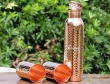 Pure Copper Hammered Bottle with Two Matching Tumblers