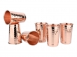 Pure Copper Hammered Drinking Tumbler Set of 6
