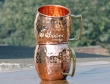 Pure Copper Hand Beaten Moscow Mule Mug Set