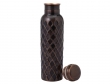 Pure Copper Diamond Design Water Bottle Brown