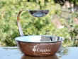 Copper Stainless Steel Snack Server with Attached Dip Bowl