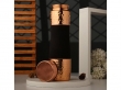 Pure Copper Water Bottle Wide Mouth 1000 Ml Capacity Dark Cherry