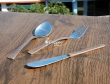 Set of Stainless Steel Copper Plated Spoon Fork and Knife