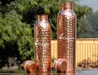 Set of Two Hammered Water Bottles for Carrying and Storing Drinking Water