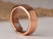 Copper Ridged Lines Magnetic Ring Open Cuff