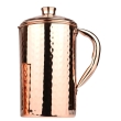 Hammered Copper Pitcher With 4 Tumblers Ayurveda Health Set
