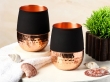 Handcrafted Copper Tumblers Set of 2 for Ayurveda Health Benefits 350 ml  Cherry Color