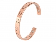 Handcrafted Pure Copper Engraved Hearts Cuff Bracelet