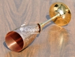 Intricately Designed Brass Champagne Glass With Copper Lining