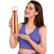 Plain Copper Matte Finish Water Bottle With Carrying Handle